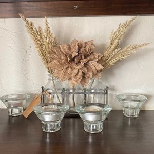 🆕 8 TEALIGHT CANDLE GLASS VOTIVES